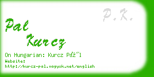 pal kurcz business card